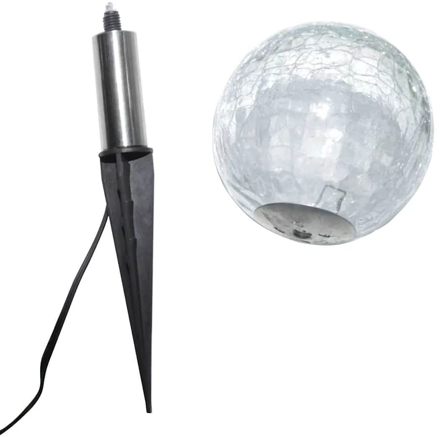 Sodo šviestuvas, 6 vnt., LED, su smaigais ir saulės kolektoriais