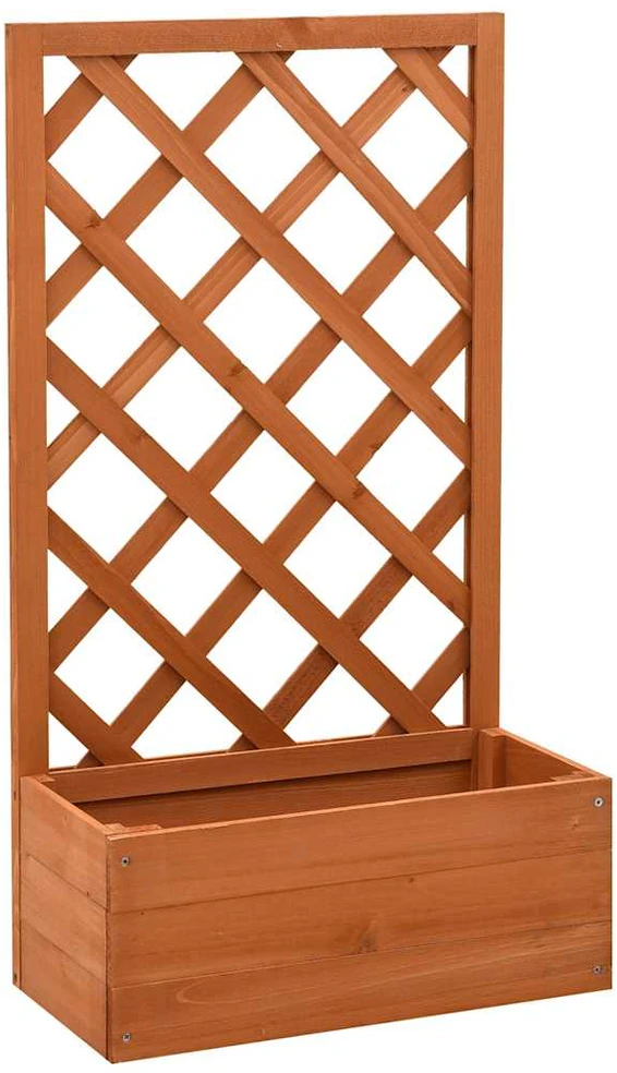 Sodo treliažas su loveliu, oranžinis, 50x25x90cm, eglės masyvas