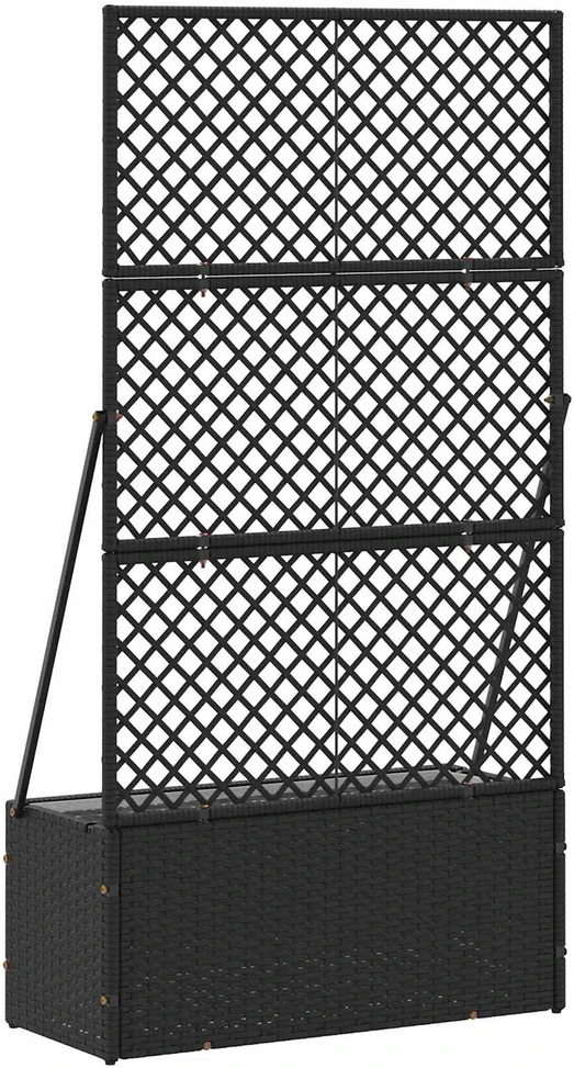 Sodo trelių vazonas Juodas 70 x 30 x 135 cm Metalas
