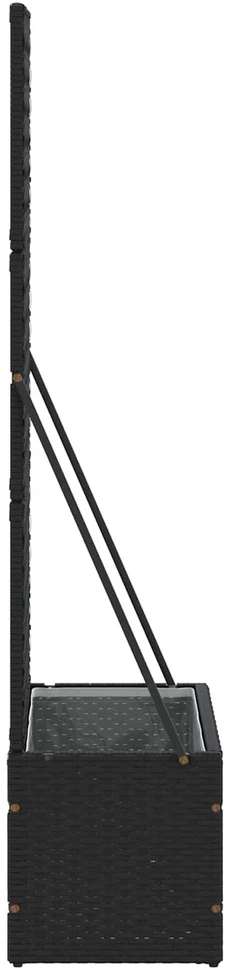 Sodo trelių vazonas Juodas 70 x 30 x 135 cm Metalas