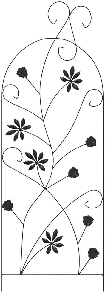 Sodo tvora 3 vnt. Juoda 112 x 39,5 cm Plienas