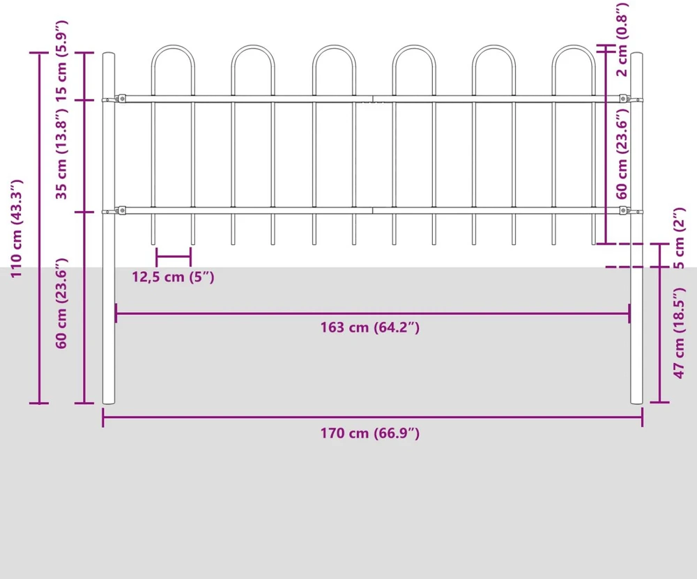 Sodo tvora BOXTEL 5 vnt. 8,5 x 0,6 m Miltelinis plienas Balta