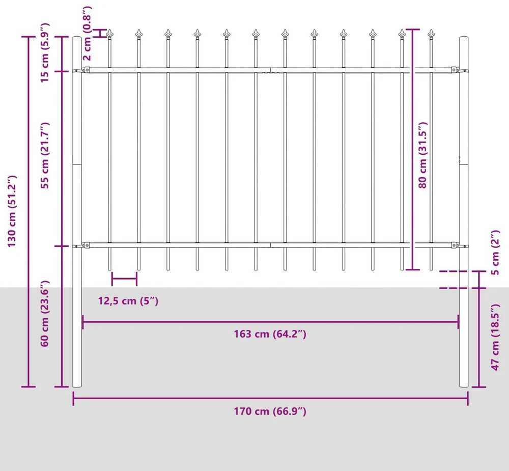 Sodo tvora WOERDEN 5 vnt. 8,5 x 0,8 m Miltelinis plienas Balta