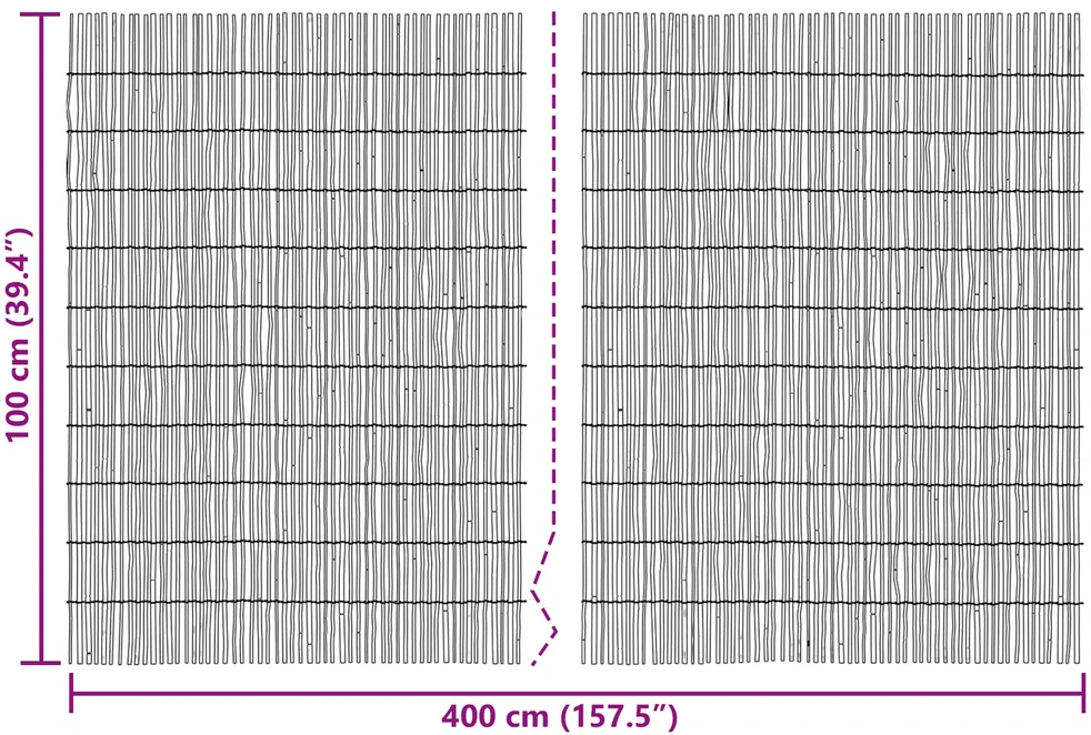Sodo tvora Anglinis 400 x 100 cm Nendrės