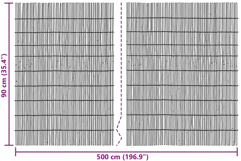 Sodo tvora Anglinis 500 x 90 cm Nendrės