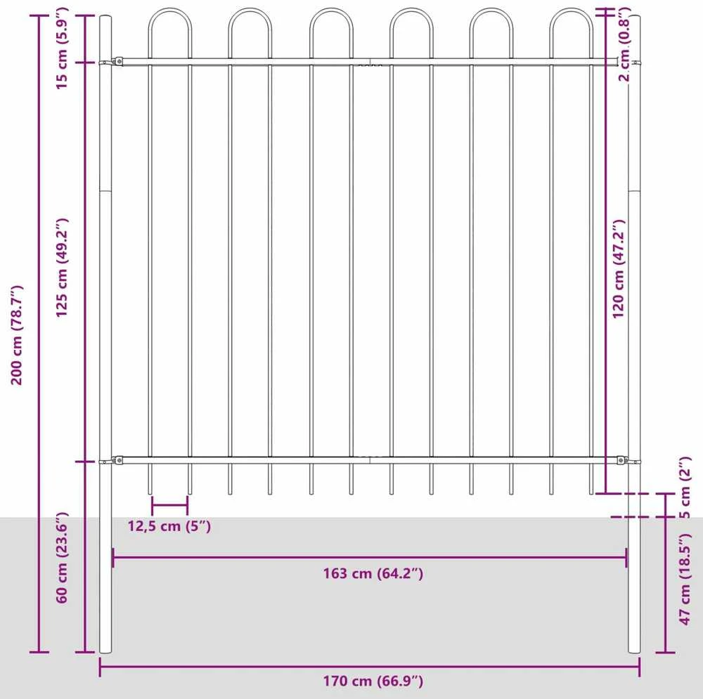 Sodo tvora BOXTEL 4 vnt. 6,8 x 0,8 m Miltelinis plienas Balta