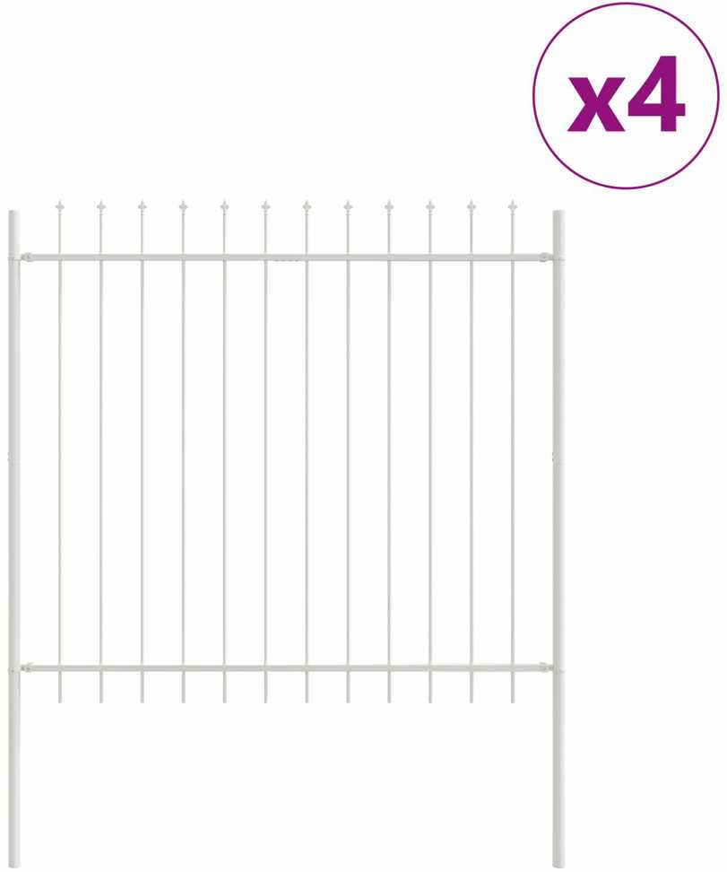 Sodo tvora WOERDEN 4 vnt. 6,8 x 1,5 m Miltelinis plienas Balta