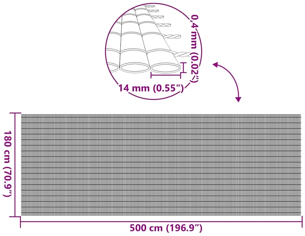 Sodo tvora, dvipusė, balta, 1,8x5 m, PVC