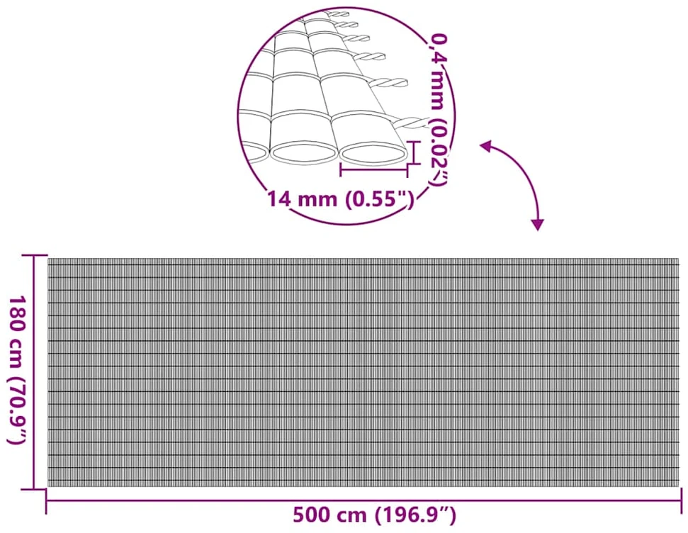 Sodo tvora, dvipusė, žalia, 1,8x5 m, PVC