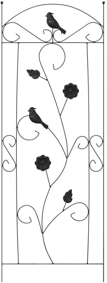Sodo tvora 3 vnt. Juoda 110 x 40 cm Plienas