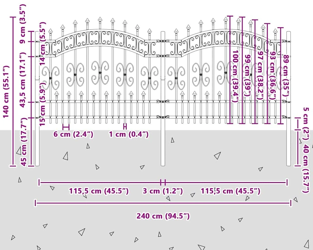 Sodo tvora KAMPEN 240 x 140 cm