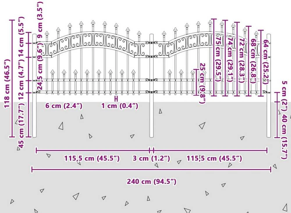 Sodo tvora KAMPEN 240 x 118 cm