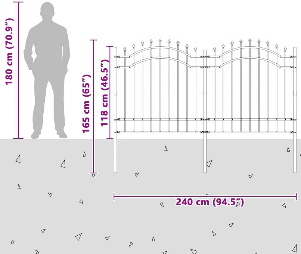 Sodo tvora WOERDEN 240 x 165 cm Pilka