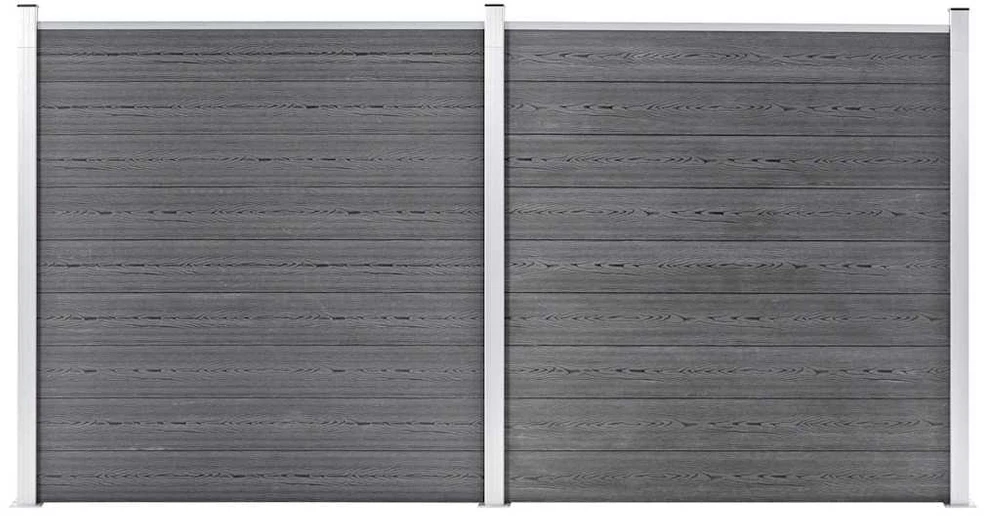 Sodo tvora, pilkos spalvos, 353x186cm, WPC