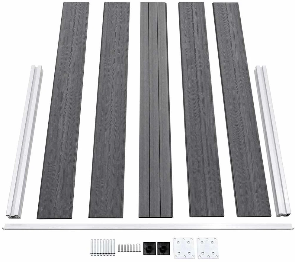 Sodo tvora, pilkos spalvos, 872x106cm, WPC (49073+4x49075)