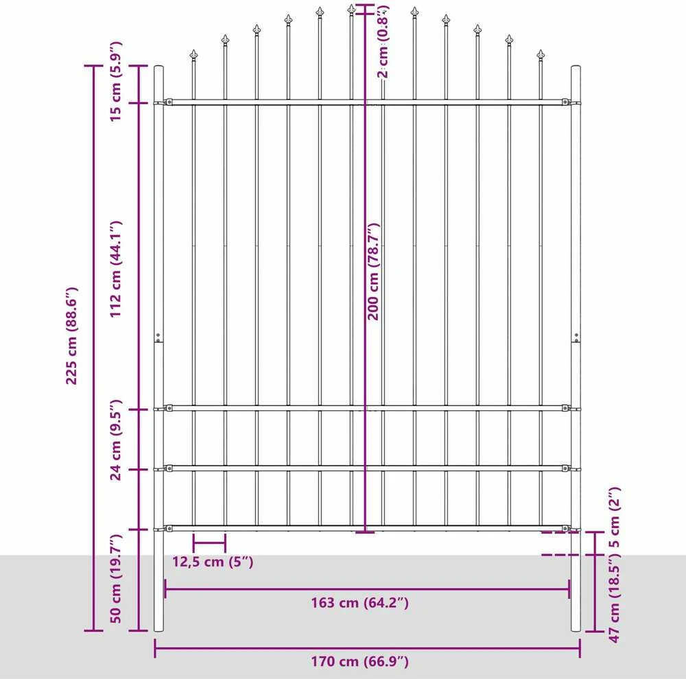 Sodo tvora WOERDEN 2 vnt. 170 x 225 cm Balta