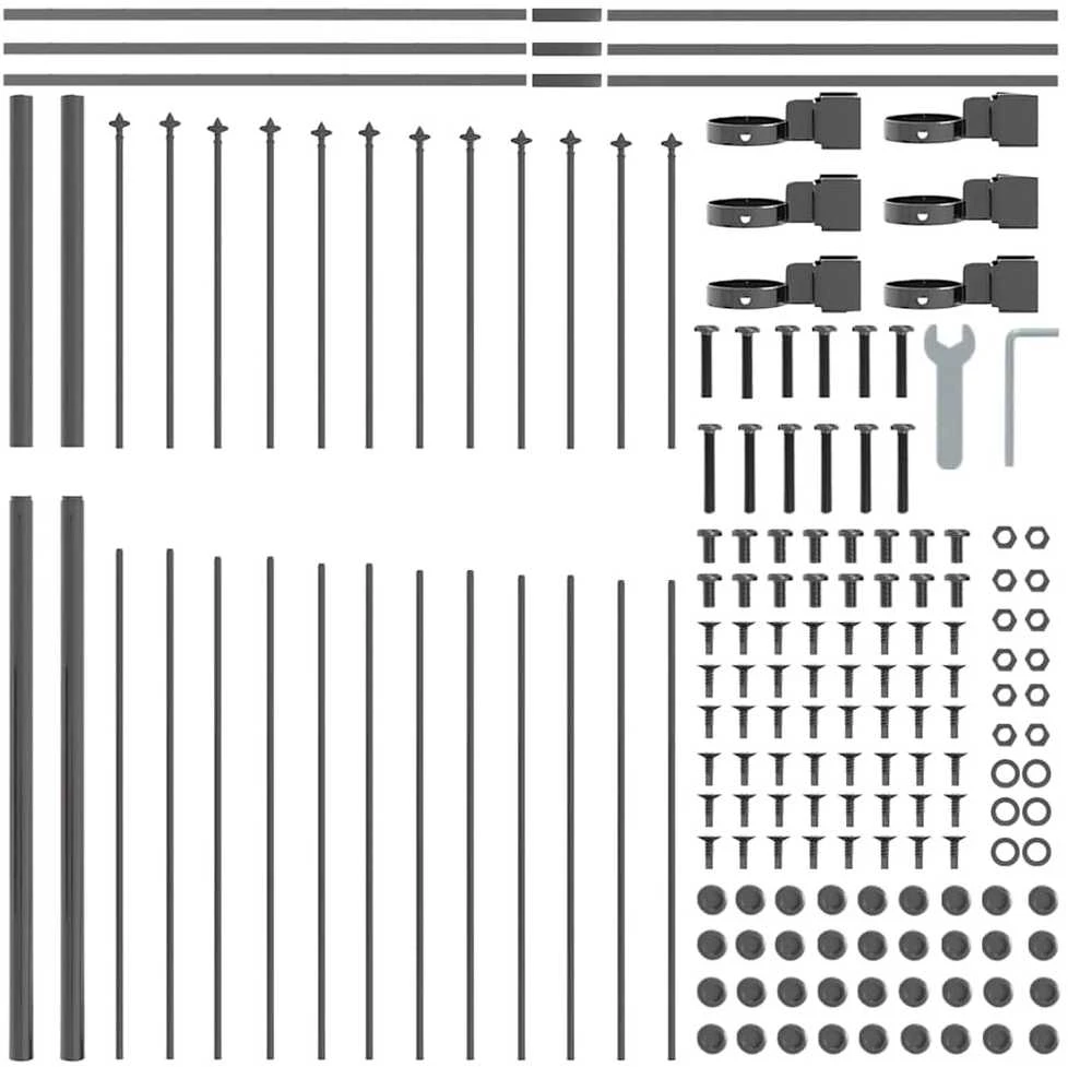 Sodo tvora WOERDEN 7 vnt. 170 x 215 cm Pilka