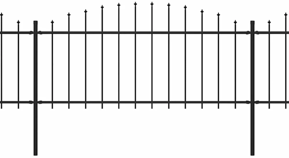 Sodo tvora su iečių viršug., juoda, (0,5-0,75)x11,9m, plienas