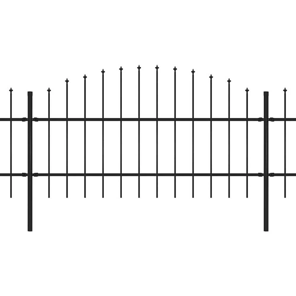 Sodo tvora su iečių viršug., juoda, (0,75-1)x13,6m, plienas
