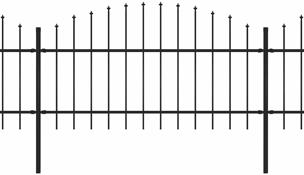 Sodo tvora su iečių viršug., juoda, (1-1,25)x13,6m, plienas