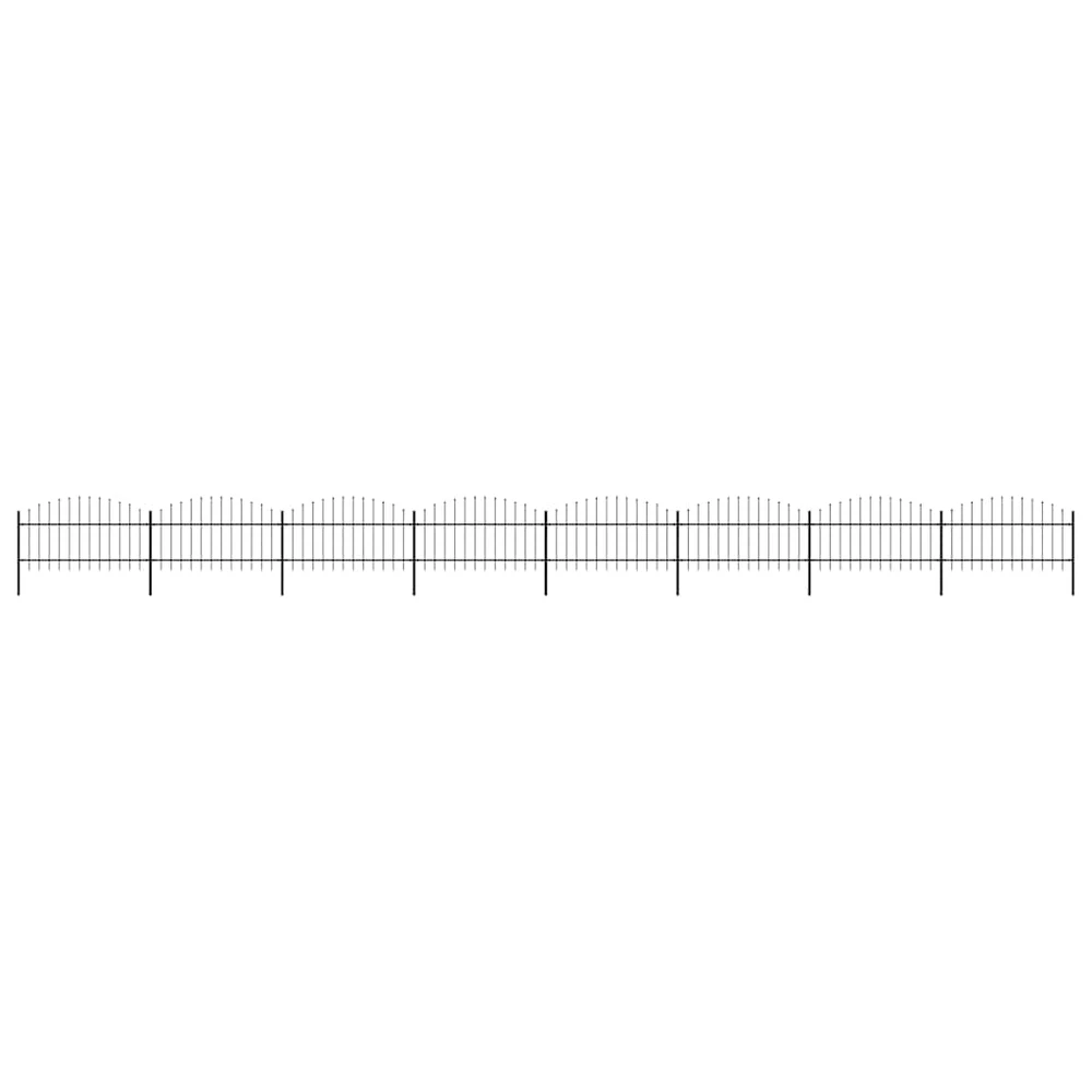 Sodo tvora su iečių viršug., juoda, (1-1,25)x13,6m, plienas