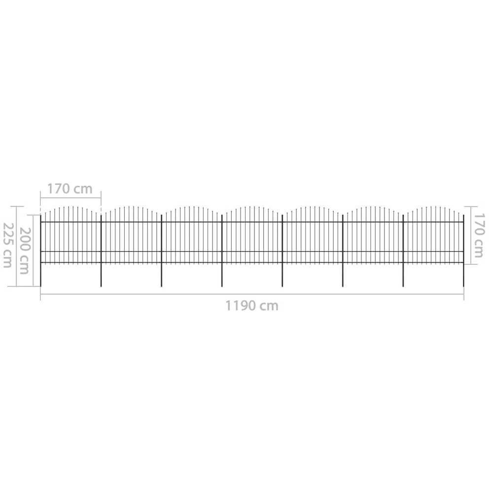 Sodo tvora su iečių viršug., juoda, (1,5-1,75)x11,9m, plienas