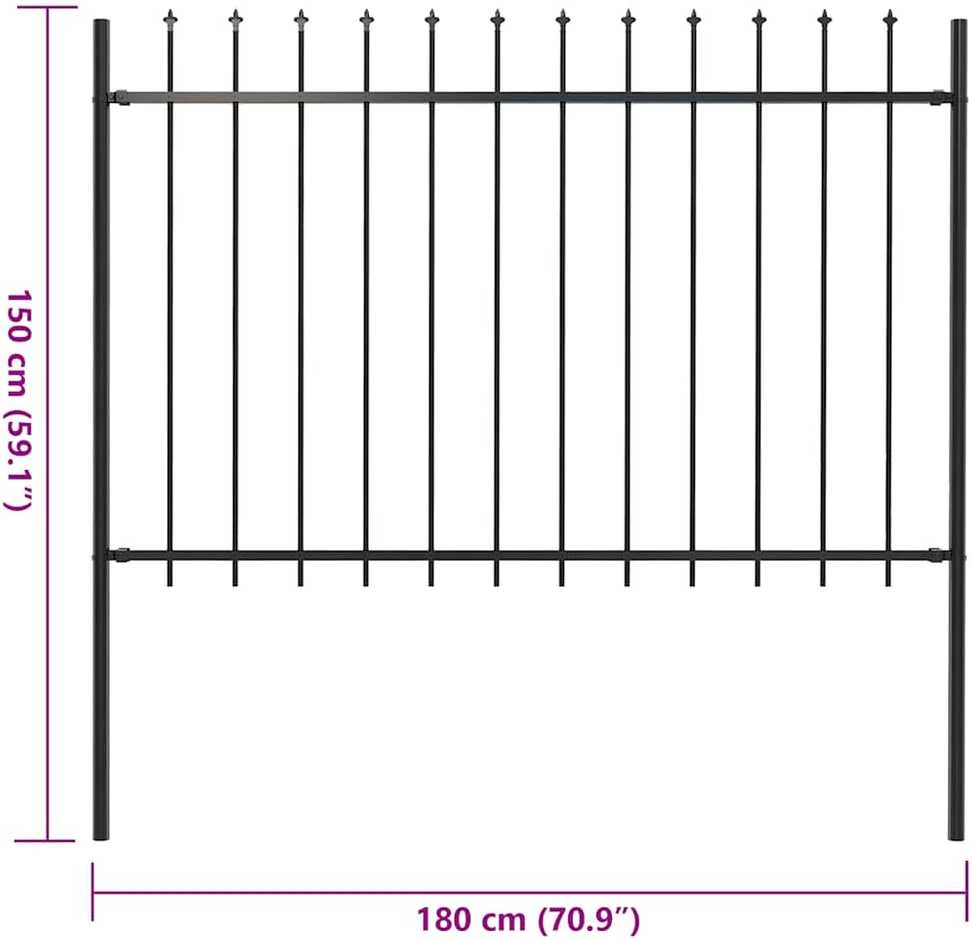 Sodo tvora su iečių viršugal., juoda, 1,7x1,5m, plienas