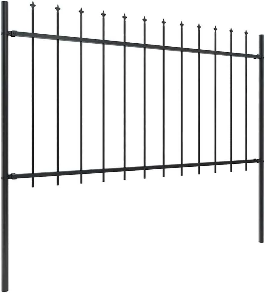 Sodo tvora su iečių viršugal., juoda, 6,8x1m, plienas