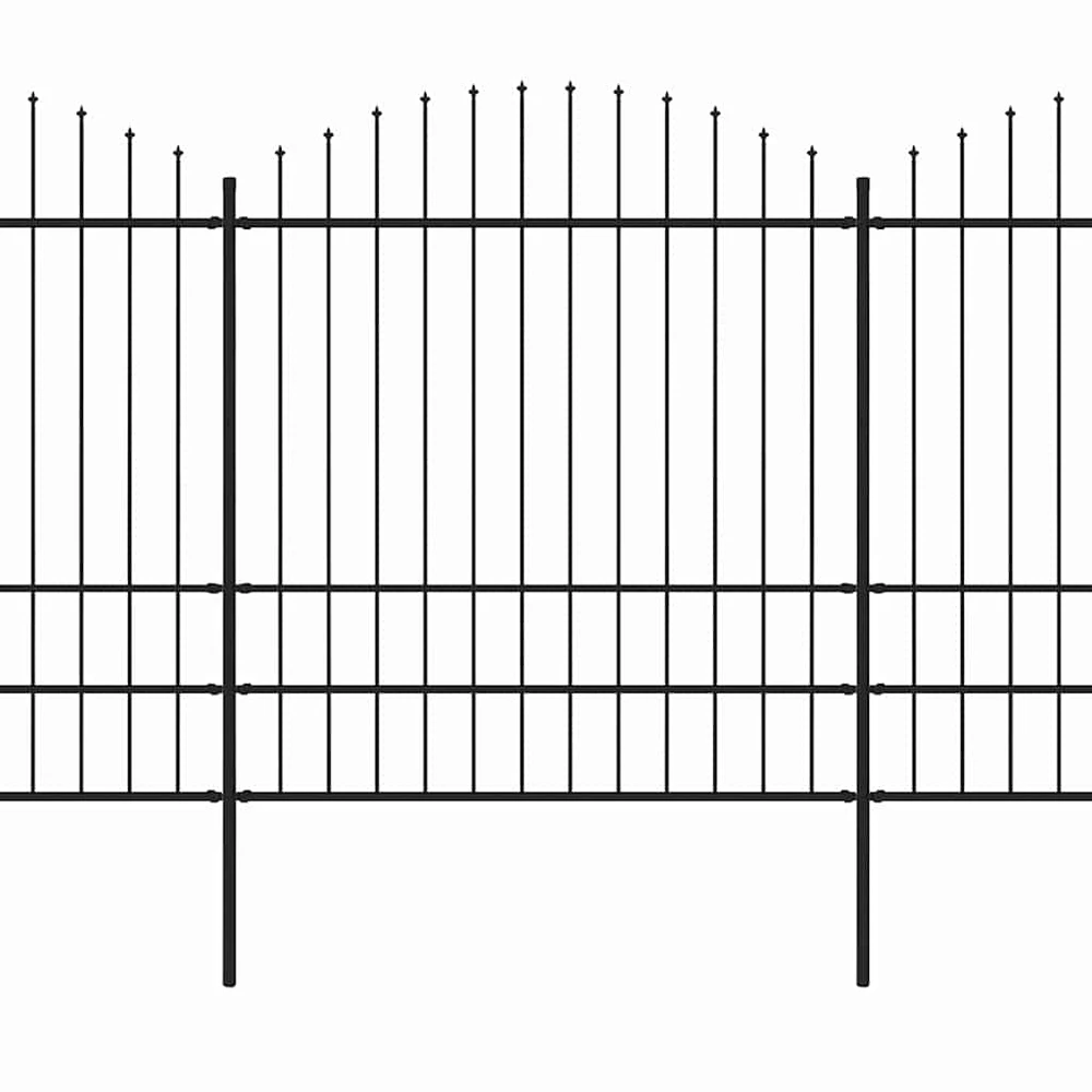 Sodo tvora su iečių viršug., juoda, (1,75-2)x11,9m, plienas