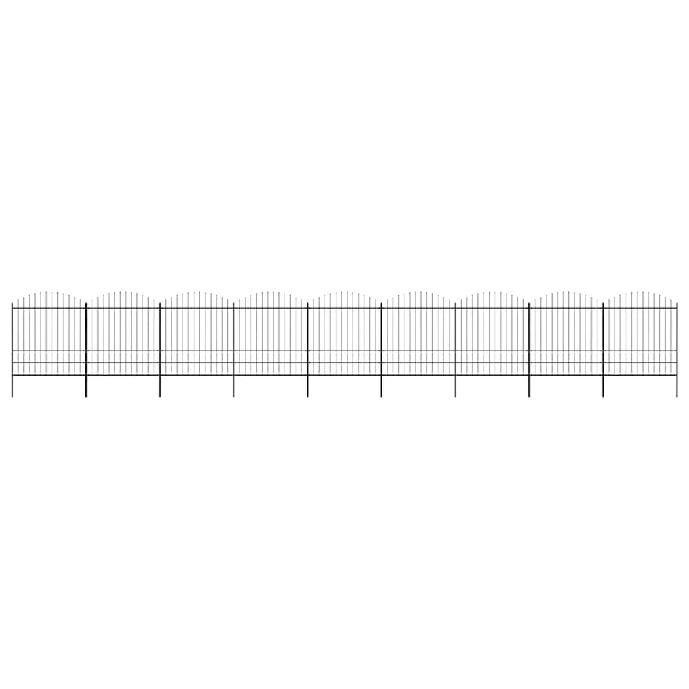 Sodo tvora su iečių viršug., juoda, (1,75-2)x15,3m, plienas