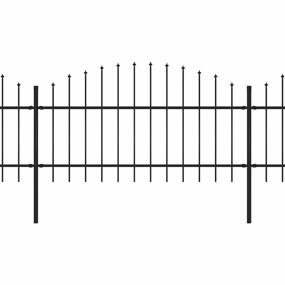 Sodo tvora su iečių viršug., juoda, (1-1,25)x15,3m, plienas