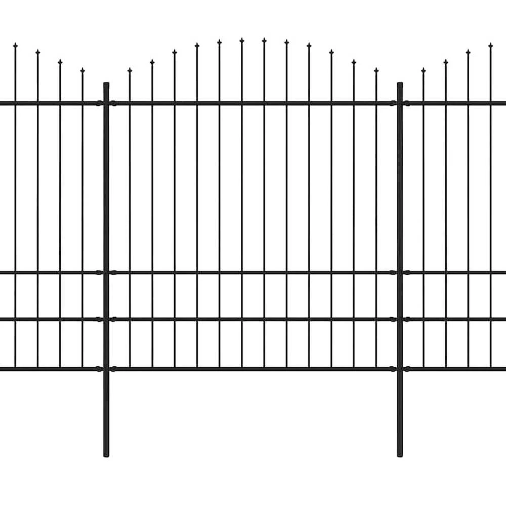Sodo tvora su iešmeliais, plienas, 1673x200cm, juoda