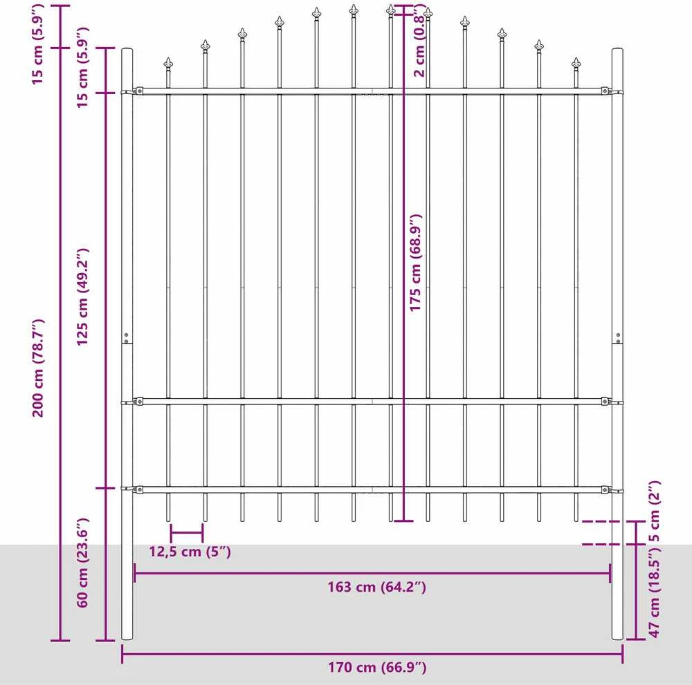 Sodo tvora WOERDEN 7 vnt. 170 x 215 cm Balta