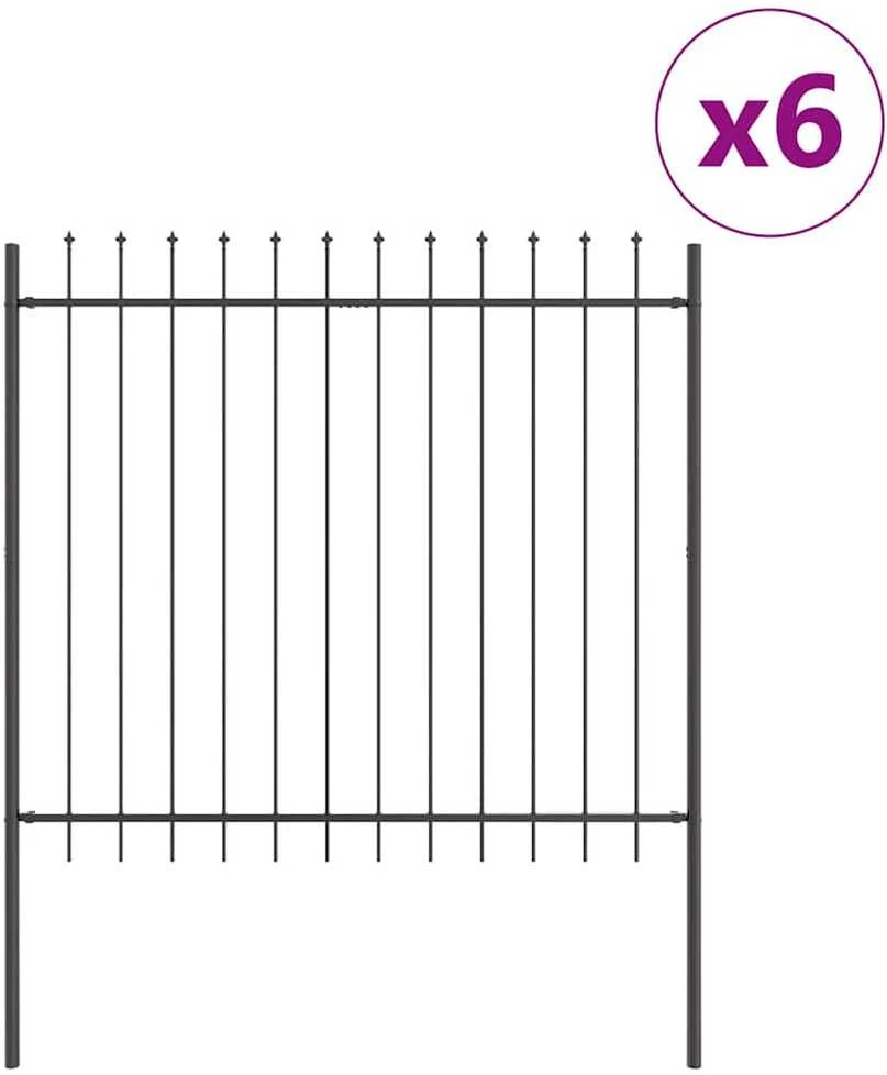 Sodo tvora WOERDEN 6 vnt. 10,2 x 1,5 m Miltelinis plienas Pilka