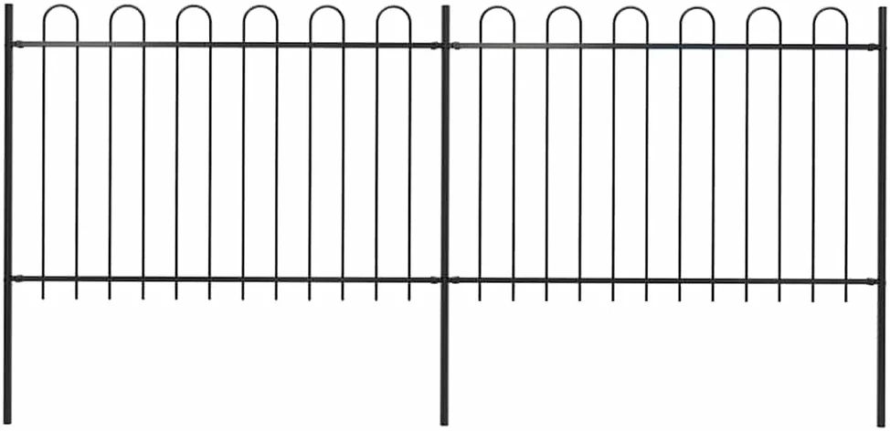 Sodo tvora su apvaliais viršugaliais, juoda, 3,4x1,2 m, plienas
