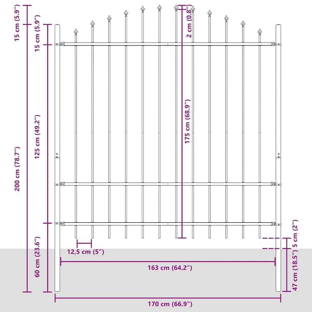 Sodo tvora WOERDEN 170 x 215 cm Milteliniu būdu dengtas plienas