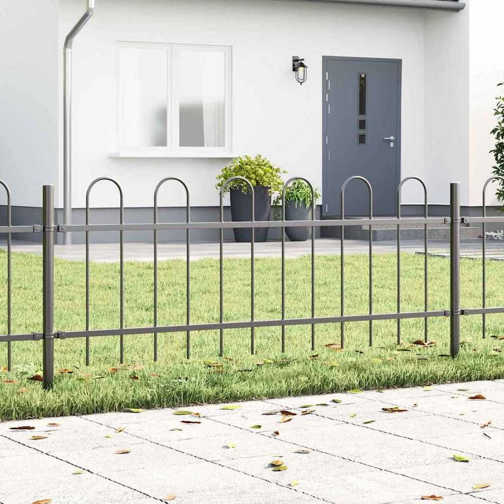 Sodo tvora BOXTEL 4 vnt. 6,8 x 0,6 m Miltelinis plienas Pilka