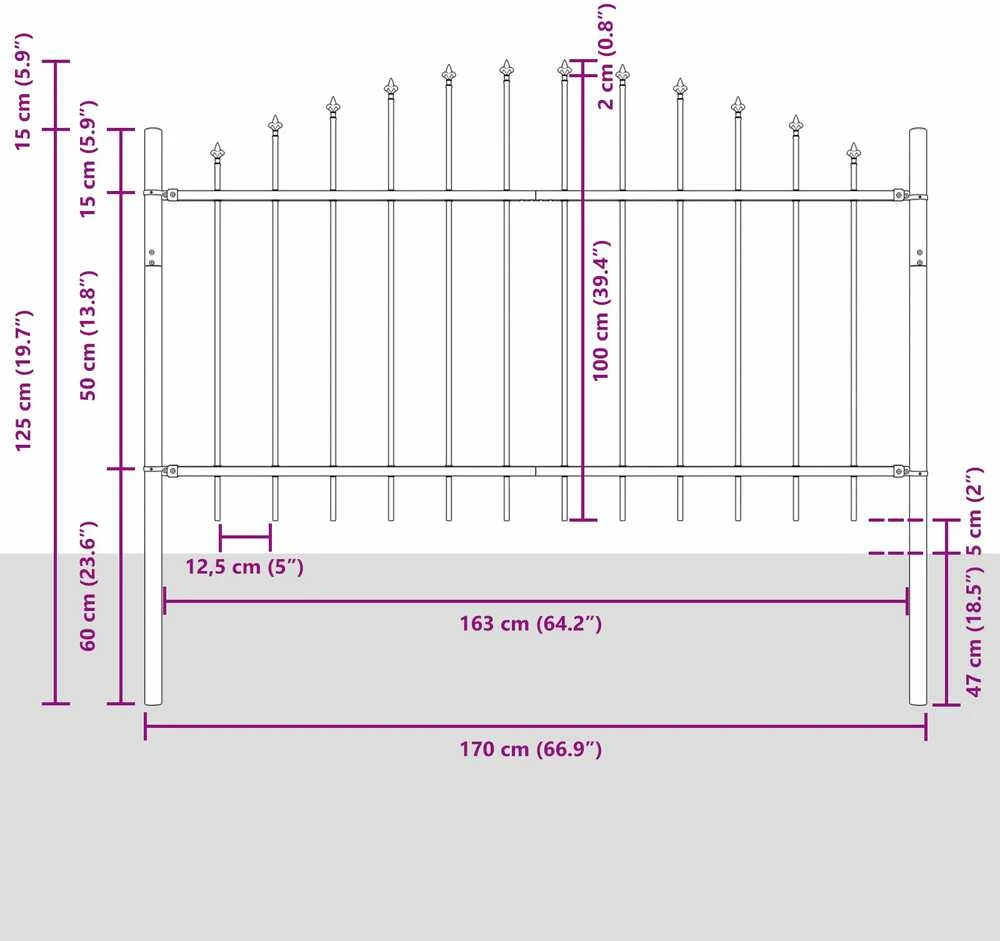 Sodo tvora WOERDEN 2 vnt. 170 x 140 cm Balta