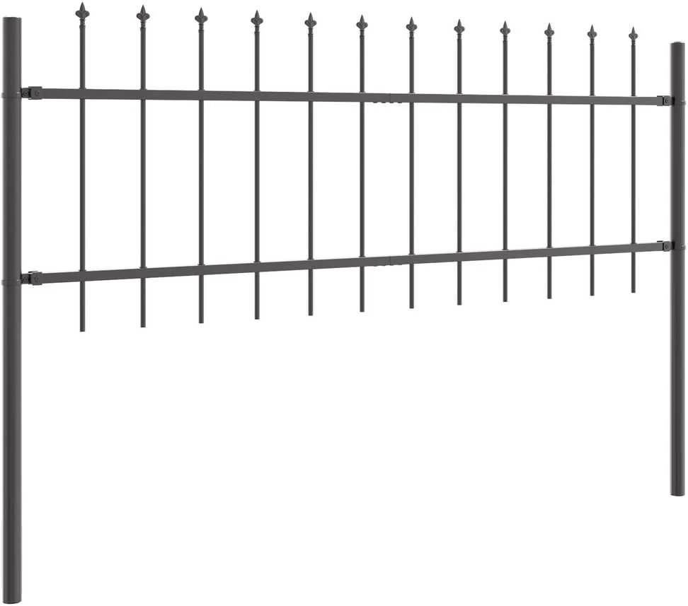 Sodo tvora WOERDEN 6 vnt. 10,2 x 0,6 m Miltelinis plienas Pilka