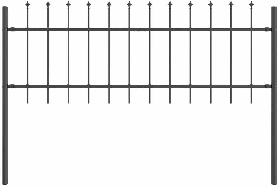 Sodo tvora WOERDEN 6 vnt. 10,2 x 0,6 m Miltelinis plienas Pilka