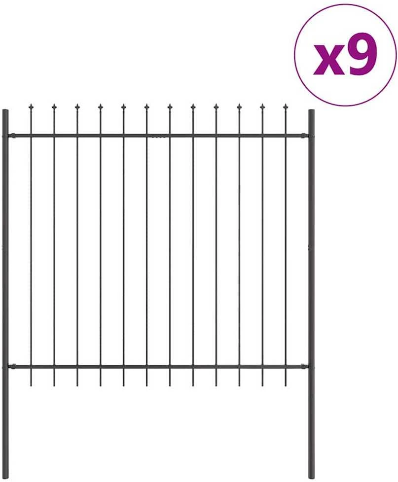 Sodo tvora WOERDEN 9 vnt. 15,3 x 1,5 m Miltelinis plienas Pilka