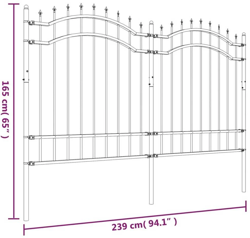 Sodo tvora su smailiomis viršūnėmis, juoda, 165cm, plienas
