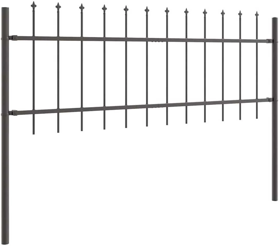 Sodo tvora WOERDEN 9 vnt. 15,3 x 0,6 m Miltelinis plienas Pilka