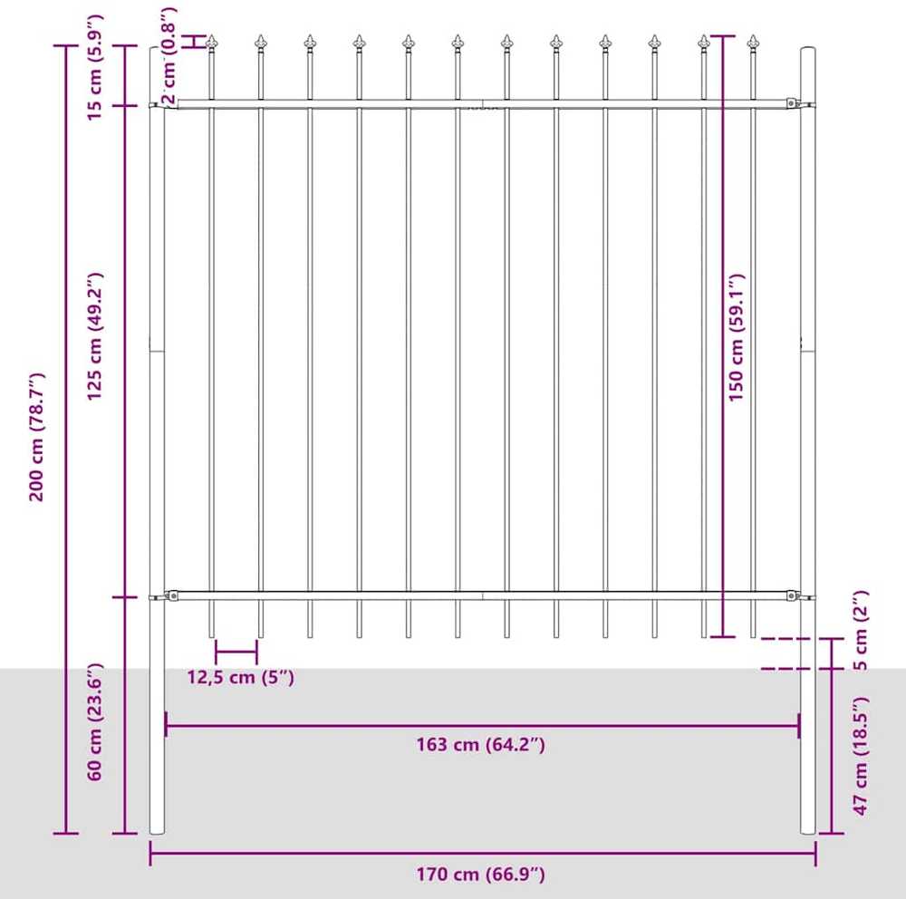 Sodo tvora WOERDEN 2 vnt. 3,4 x 1,5 m Miltelinis plienas Balta