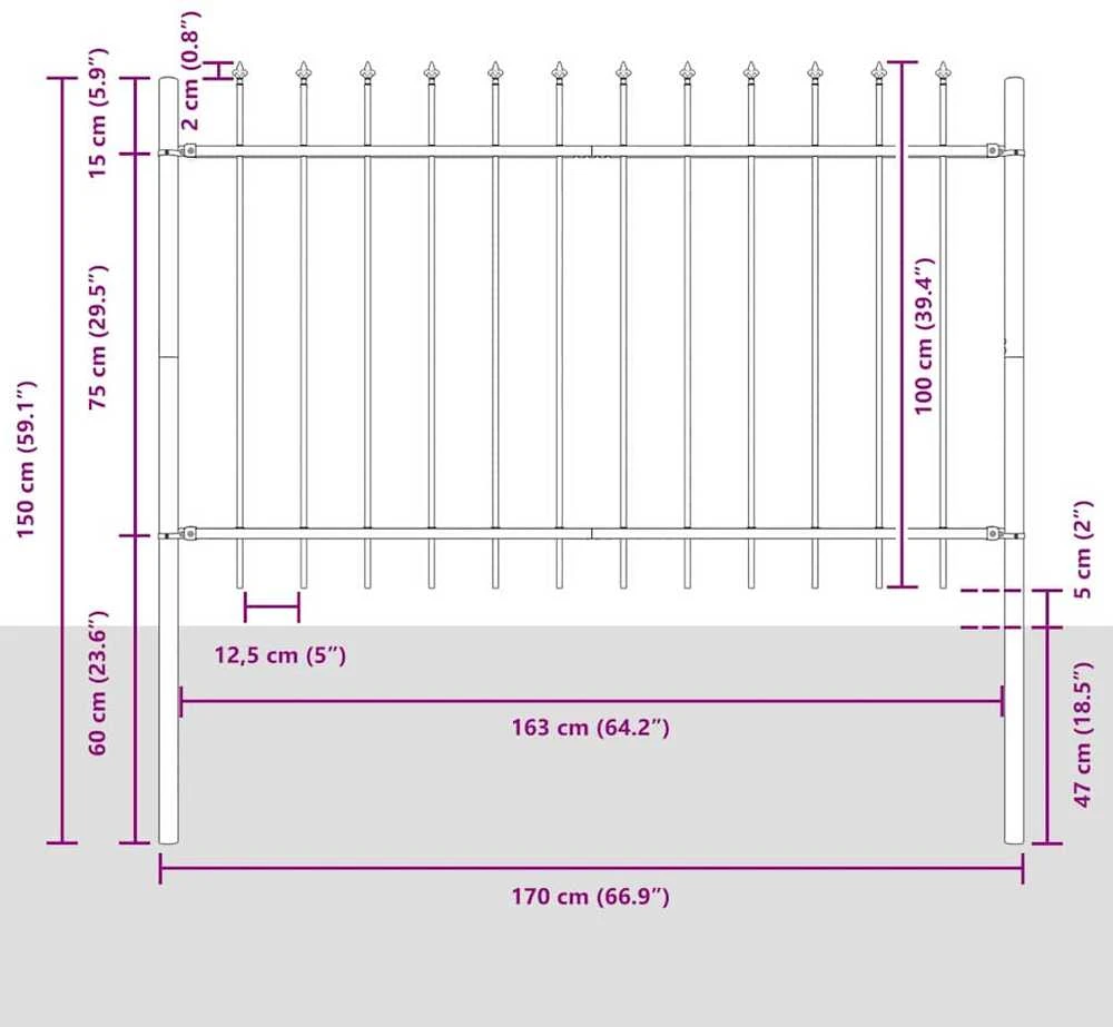 Sodo tvora WOERDEN 4 vnt. 6,8 x 1 m Miltelinis plienas Balta