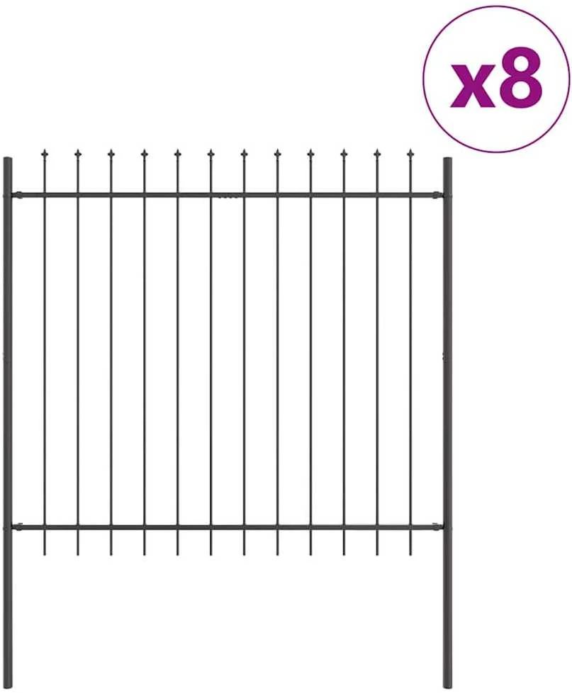 Sodo tvora WOERDEN 8 vnt. 13,6 x 1,5 m Miltelinis plienas Pilka