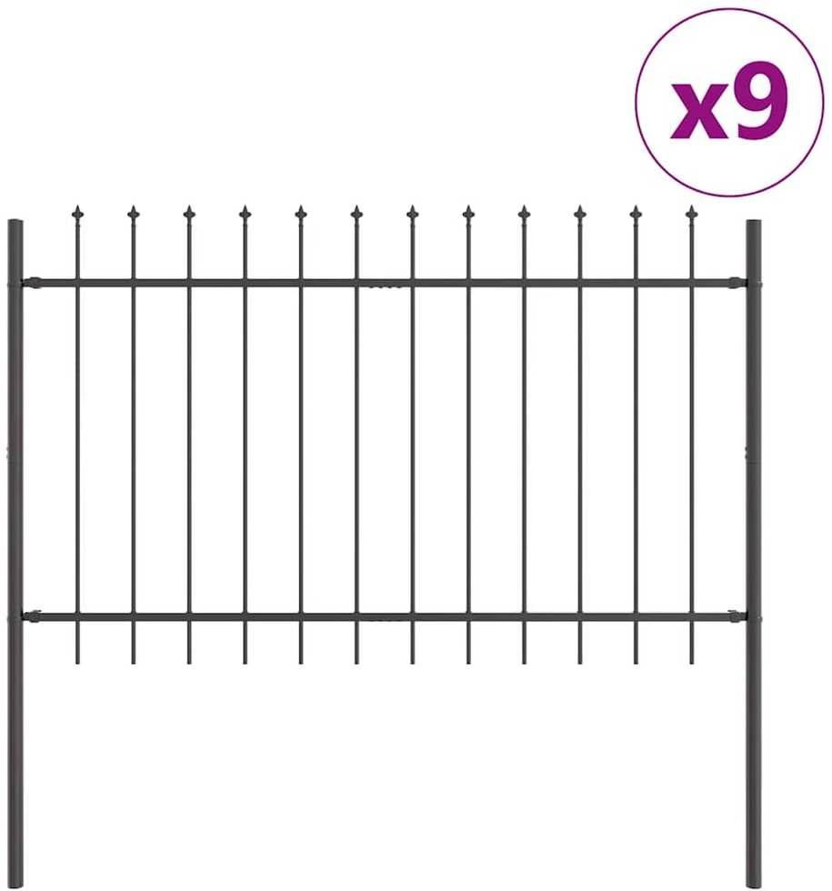 Sodo tvora WOERDEN 9 vnt. 15,3 x 1,2 m Miltelinis plienas Pilka