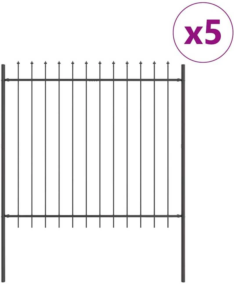 Sodo tvora WOERDEN 5 vnt. 8,5 x 1,5 m Miltelinis plienas Pilka