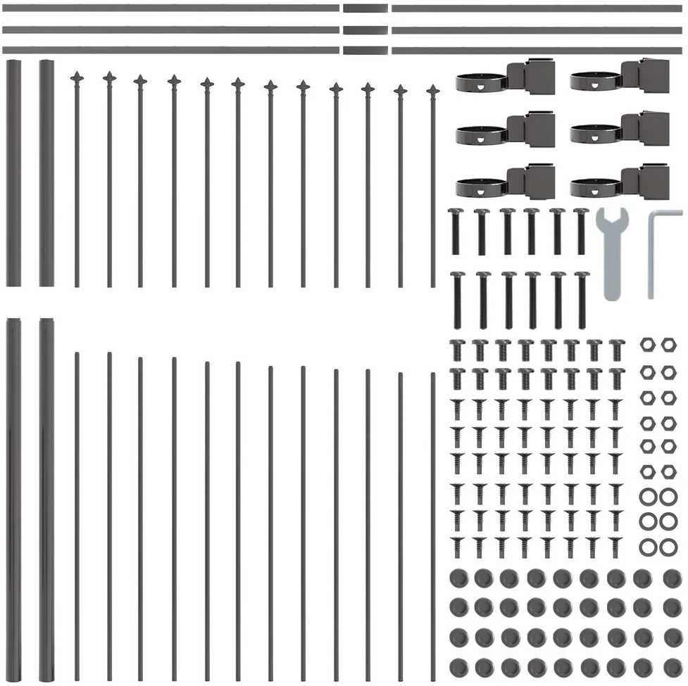 Sodo tvora WOERDEN 6 vnt. 170 x 215 cm Pilka
