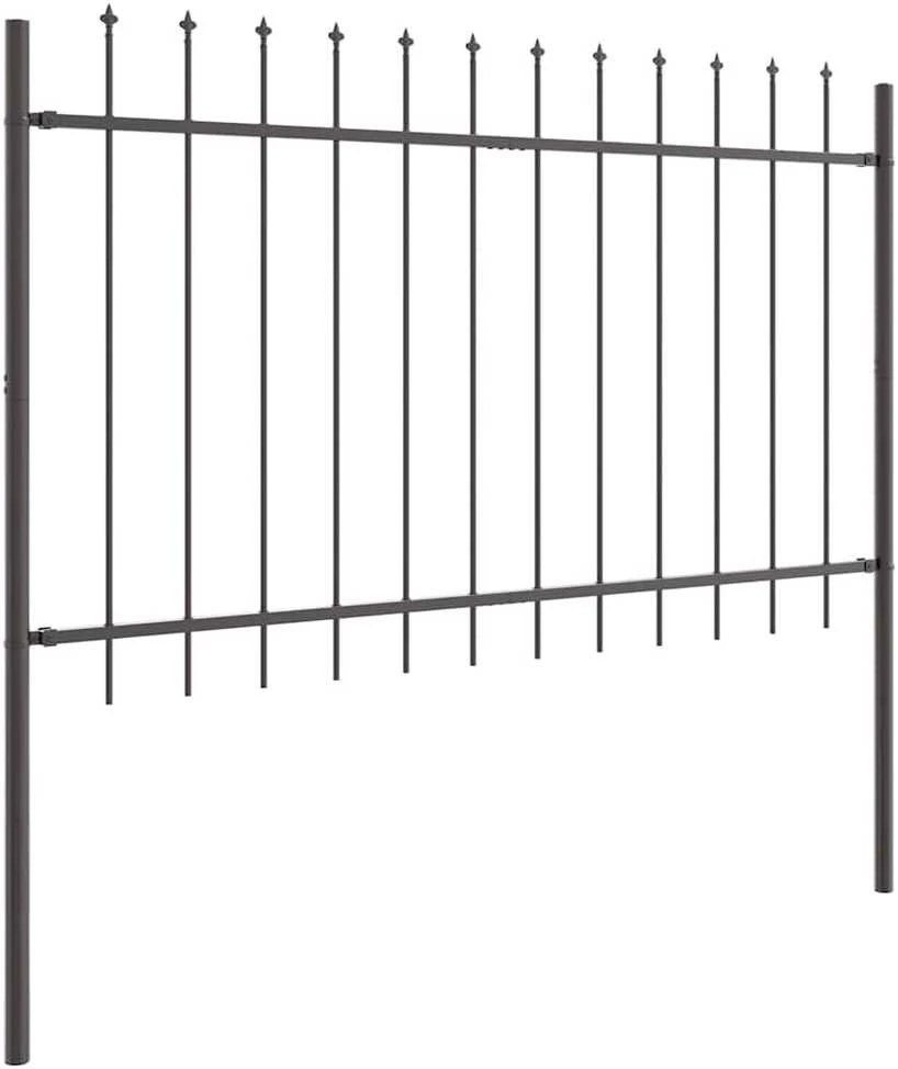 Sodo tvora WOERDEN 4 vnt. 6,8 x 1,2 m Miltelinis plienas Pilka